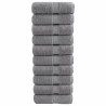 Serviettes d'invité de qualité supérieure SOLUND 10 pcs gris 