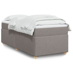 Sommier à lattes de lit avec matelas Taupe 100x200 cm Tissu 