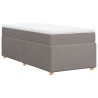 Sommier à lattes de lit avec matelas Taupe 100x200 cm Tissu 