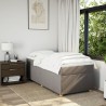 Sommier à lattes de lit avec matelas Taupe 100x200 cm Tissu 
