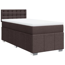 Sommier à lattes de lit avec matelas Marron foncé 80x200 cm 
