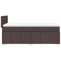 Sommier à lattes de lit avec matelas Marron foncé 80x200 cm 