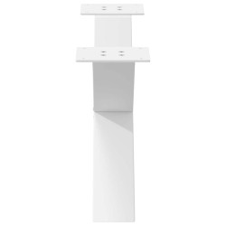 Pieds de table basse en forme de X, 2 pièces, blanc, 70 x (30-31) cm, acier 