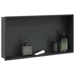Niche de douche noir mat 62x32x9 cm acier inoxydable 