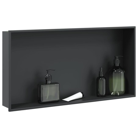 Niche de douche noir mat 62x32x9 cm acier inoxydable 