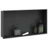 Niche de douche noir mat 62x32x9 cm acier inoxydable 