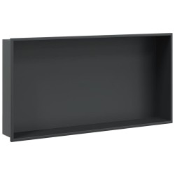 Niche de douche noir mat 62x32x9 cm acier inoxydable 