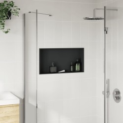 Niche de douche noir mat 62x32x9 cm acier inoxydable 