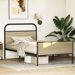 Cadre de lit sans matelas 100x190 cm chêne sonoma 