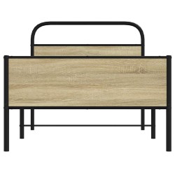 Cadre de lit sans matelas 100x190 cm chêne sonoma 