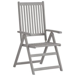 Chaises inclinables de jardin lot de 4 et coussins Bois acacia 