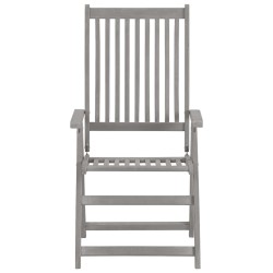Chaises inclinables de jardin lot de 4 et coussins Bois acacia 