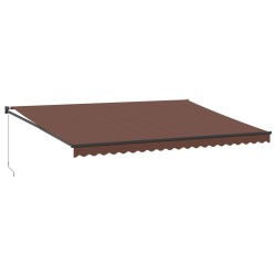 Auvent manuel rétractable marron 500x300 cm 