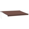 Auvent manuel rétractable marron 500x300 cm 