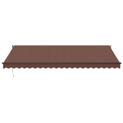 Auvent manuel rétractable marron 500x300 cm 