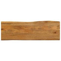 Dessus de table 140x40x2,5 cm bord vivant bois massif manguier 