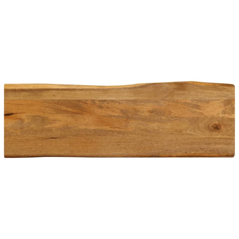 Dessus de table 140x40x2,5 cm bord vivant bois massif manguier 