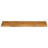 Dessus de table 140x40x2,5 cm bord vivant bois massif manguier 
