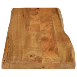 Dessus de table 140x40x2,5 cm bord vivant bois massif manguier 