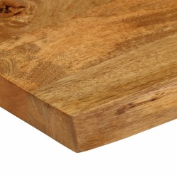 Dessus de table 140x40x2,5 cm bord vivant bois massif manguier 