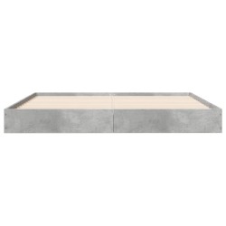 Cadre de lit sans matelas gris béton 150x200 cm 