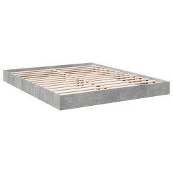 Cadre de lit sans matelas gris béton 150x200 cm 