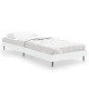 Cadre de lit sans matelas blanc 75x190 cm bois d'ingénierie 