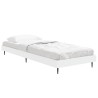 Cadre de lit sans matelas blanc 75x190 cm bois d'ingénierie 
