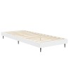 Cadre de lit sans matelas blanc 75x190 cm bois d'ingénierie 