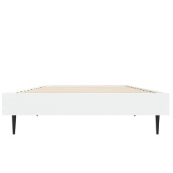 Cadre de lit sans matelas blanc 75x190 cm bois d'ingénierie 