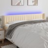 Tête de lit à LED Crème 163x16x78/88 cm Tissu 