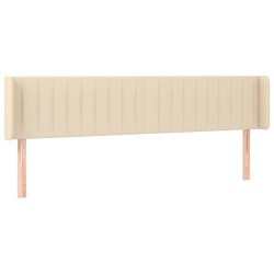 Tête de lit à LED Crème 163x16x78/88 cm Tissu 