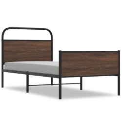 Cadre de lit sans matelas 100x190 cm chêne marron 