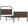 Cadre de lit sans matelas 100x190 cm chêne marron 