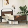 Cadre de lit sans matelas 100x190 cm chêne marron 