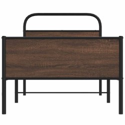 Cadre de lit sans matelas 100x190 cm chêne marron 
