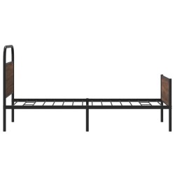 Cadre de lit sans matelas 100x190 cm chêne marron 