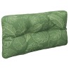 Coussin de palette motif de feuilles 80x40x12 cm tissu 