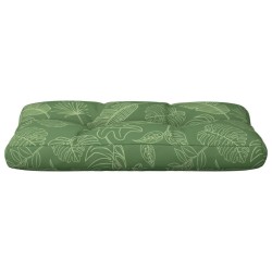 Coussin de palette motif de feuilles 80x40x12 cm tissu 