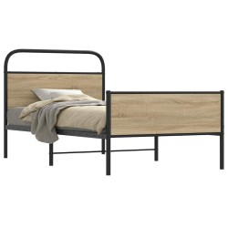 Cadre de lit sans matelas 100x190 cm chêne sonoma 
