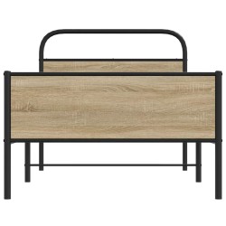 Cadre de lit sans matelas 100x190 cm chêne sonoma 