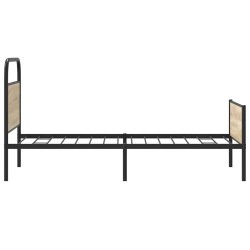 Cadre de lit sans matelas 100x190 cm chêne sonoma 