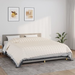 Couverture lestée Crème clair 235x290 cm 15 kg Tissu 