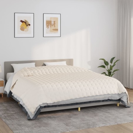 Couverture lestée Crème clair 235x290 cm 15 kg Tissu 