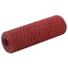 Grillage Acier avec revêtement en PVC 25x0,5 m Rouge 