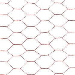 Grillage Acier avec revêtement en PVC 25x0,5 m Rouge 