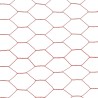 Grillage Acier avec revêtement en PVC 25x0,5 m Rouge 