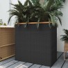 Jardinière noir 80x40x80 cm résine tressée 