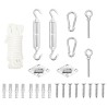 Jeu d'accessoires de voile d'ombrage 9 pcs Acier inoxydable 