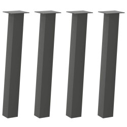 Pieds de table console 4 pièces Anthracite 72 cm Acier 